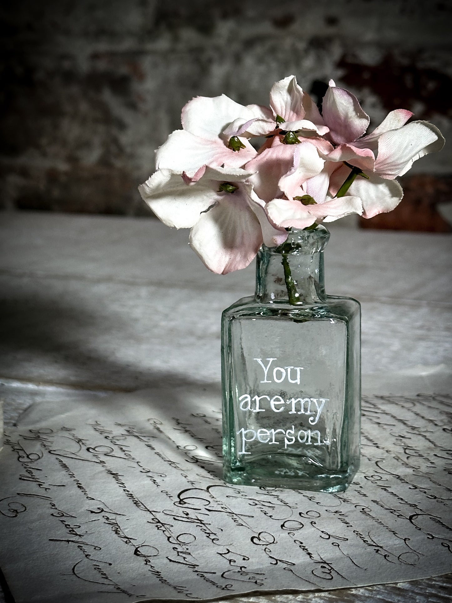 A Victorian Glass Ink Bottle Vase Gift for a Gardener