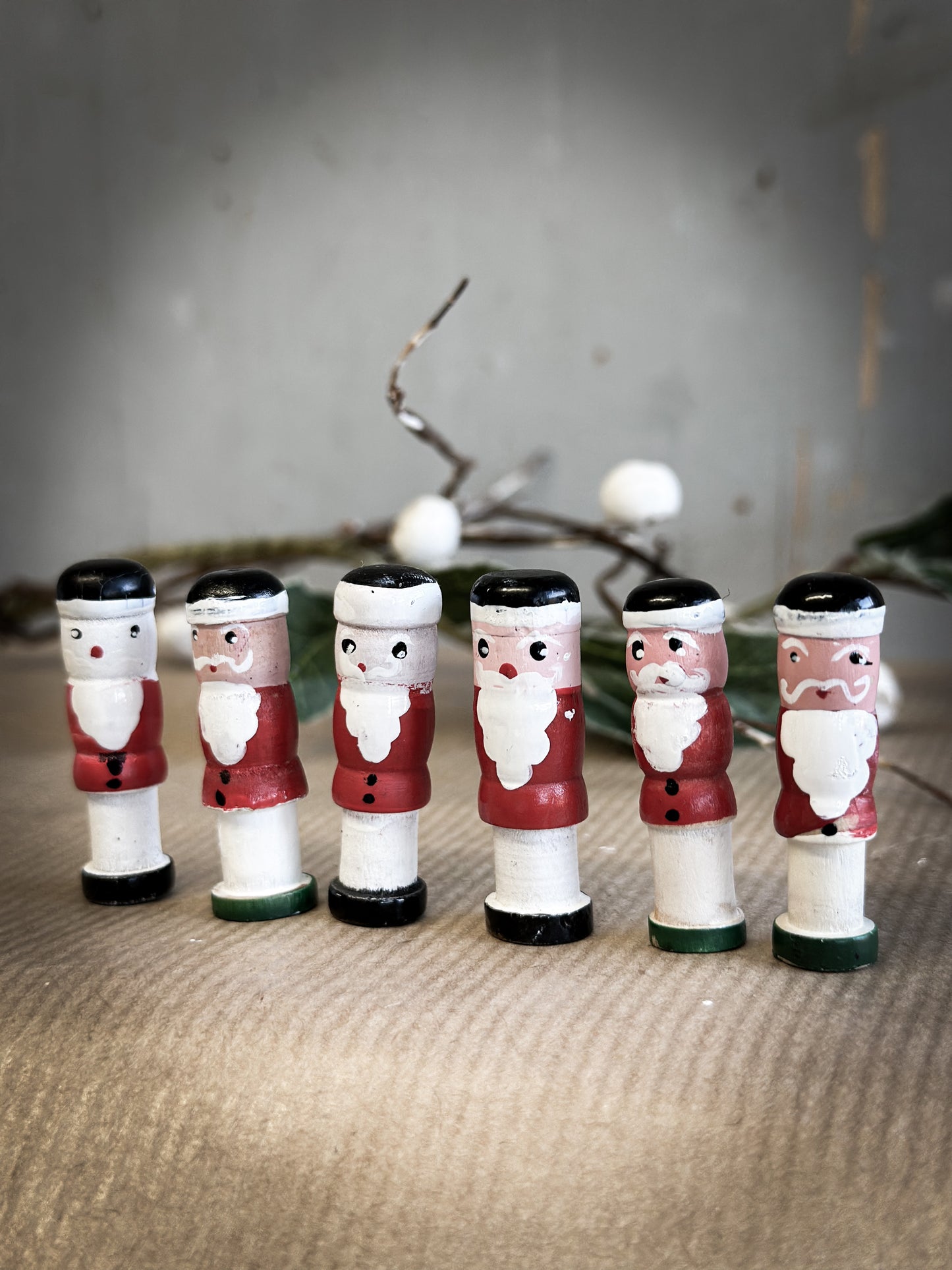 A Vintage German Reworked Erzgebirge Santa Claus For A Christmas Putz Village