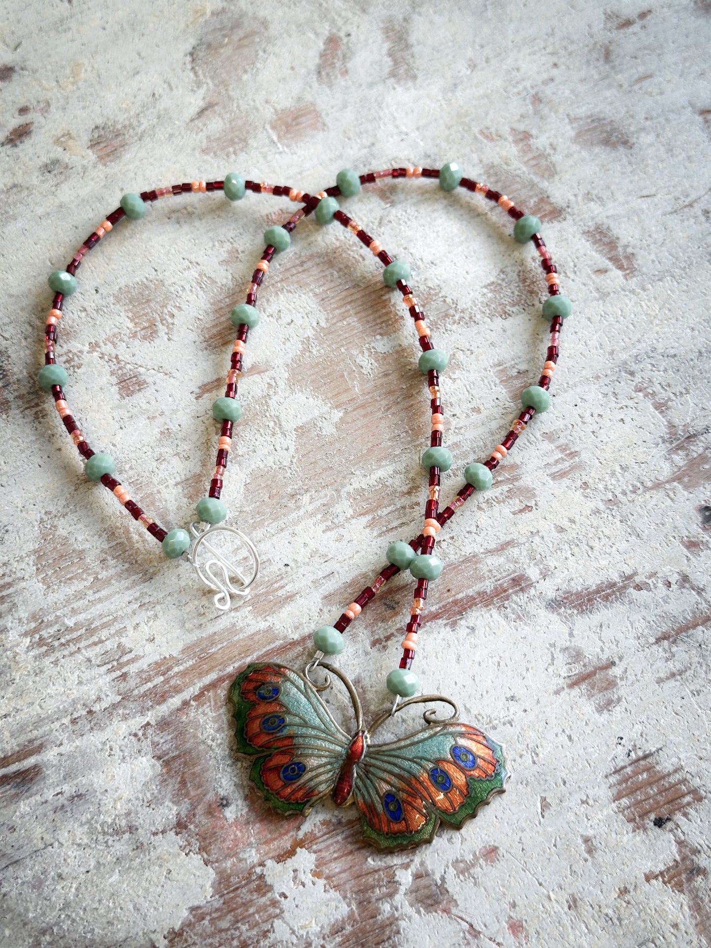 Found Object Antique Butterfly Necklace by Jealous Moon Jewellery