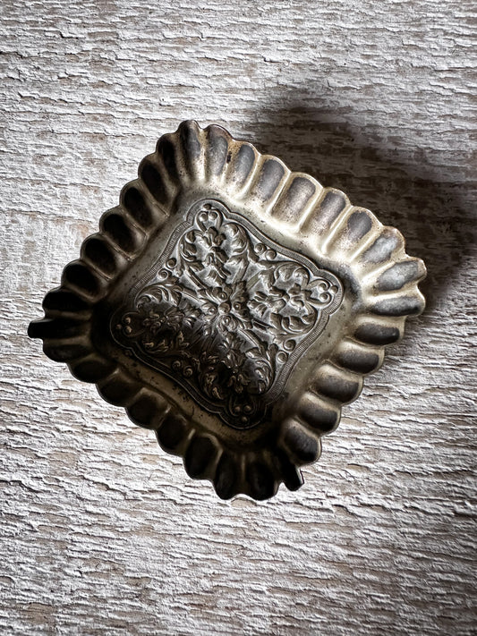 Victorian Silver Plated Trinket Dish | Registered Design No. 63218 | Antique Pin Tray