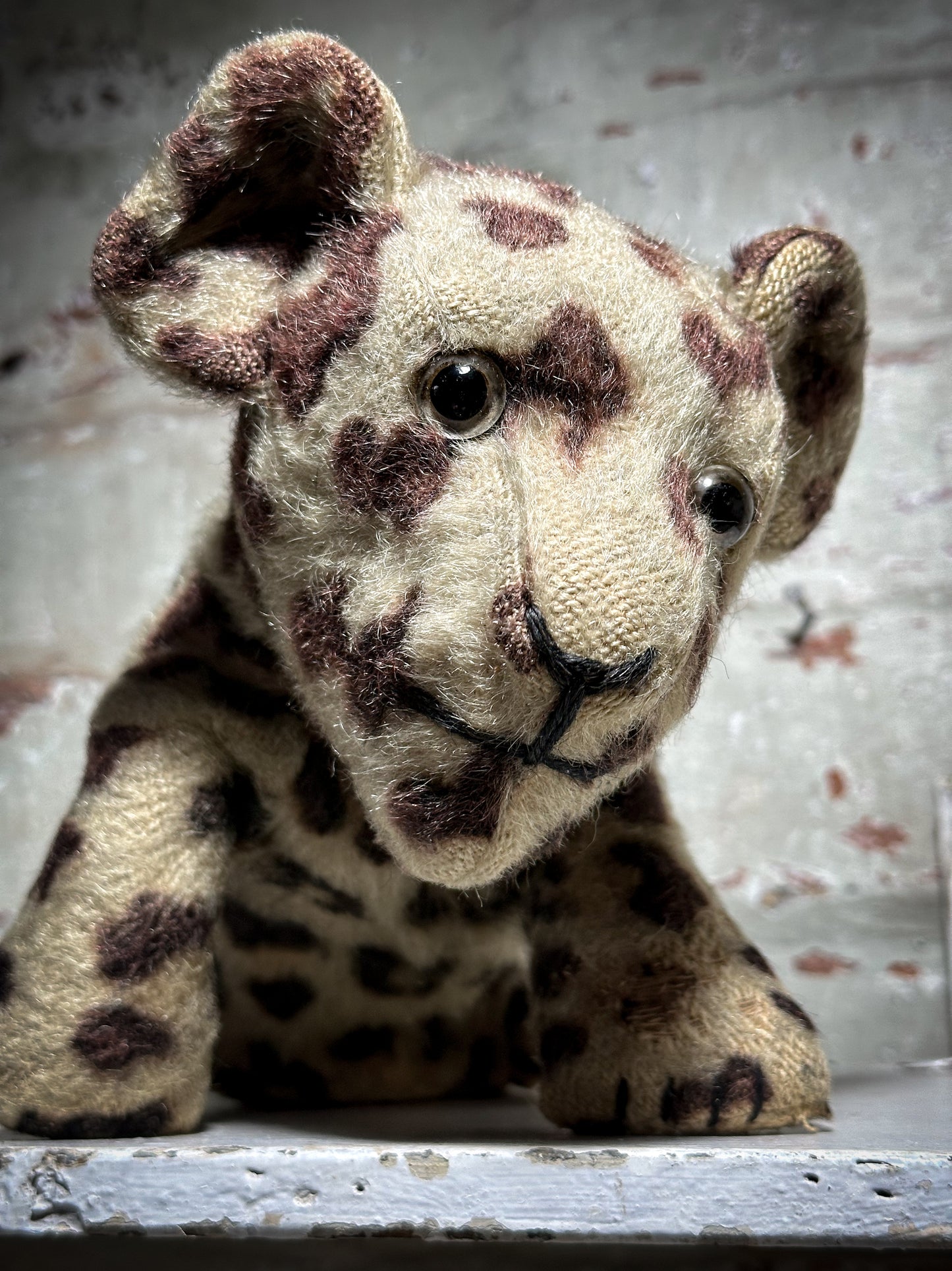 Antique Mohair Toy Leopard