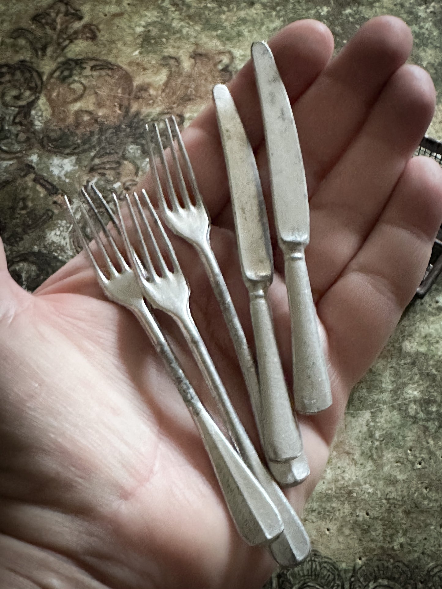 Antique German Dolls House Cutlery Set c.1900