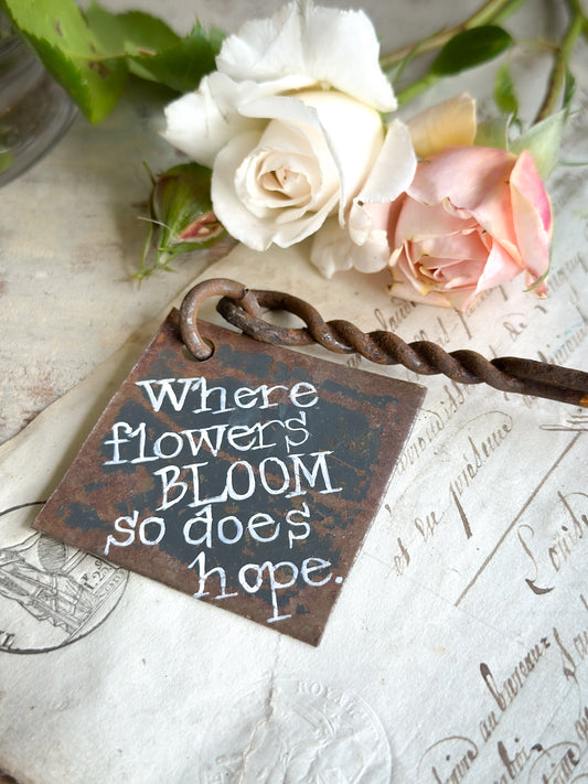 A Hand Painted French Plant Marker
