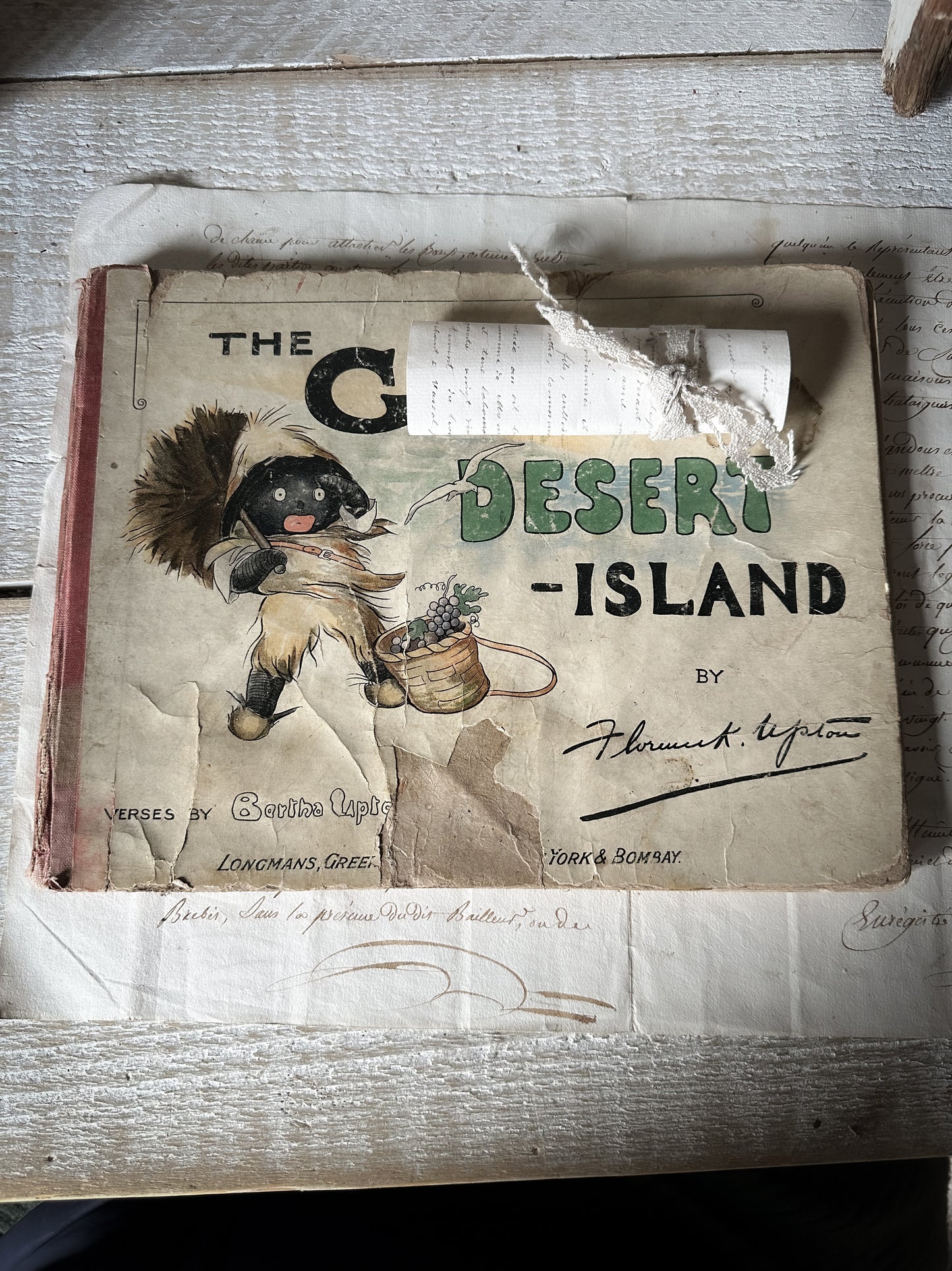 1906 FIRST EDITION "Gollie's Desert-Island" Florence Upton. Published by Longmans Green.