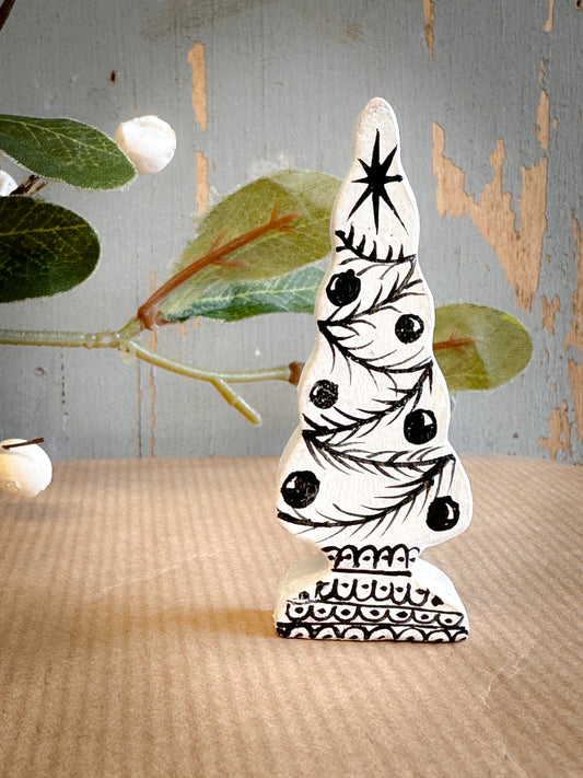 A Vintage German Reworked Erzgebirge Tree For A Christmas Putz Village