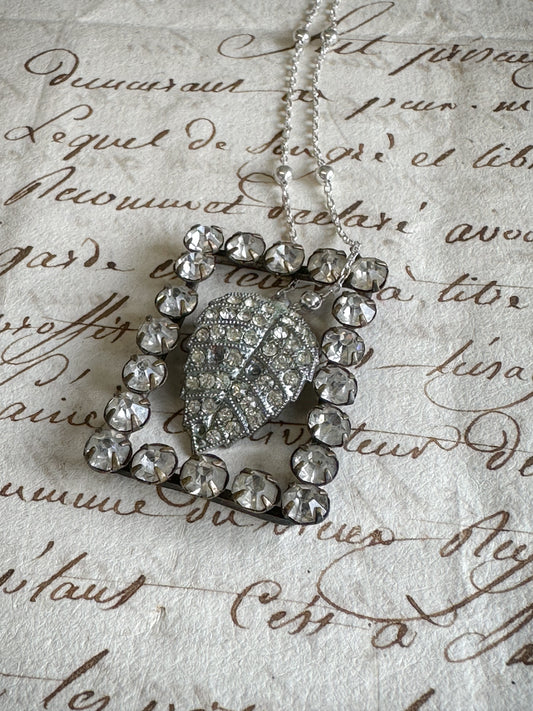 Found Object Pavé Leaf Necklace by Jealous Moon Jewellery