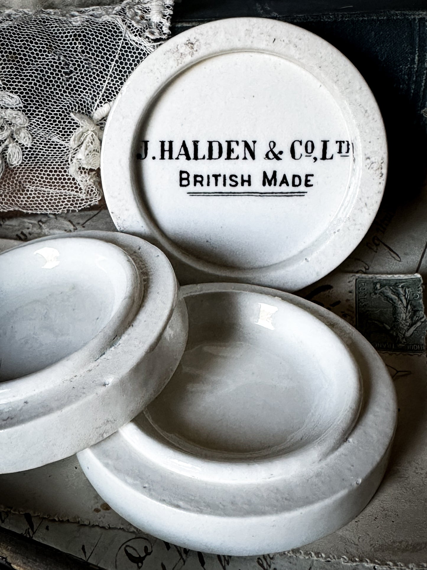 Porcelain Victorian Artist’s Stacking Paint Palette by J. Halden & Co.