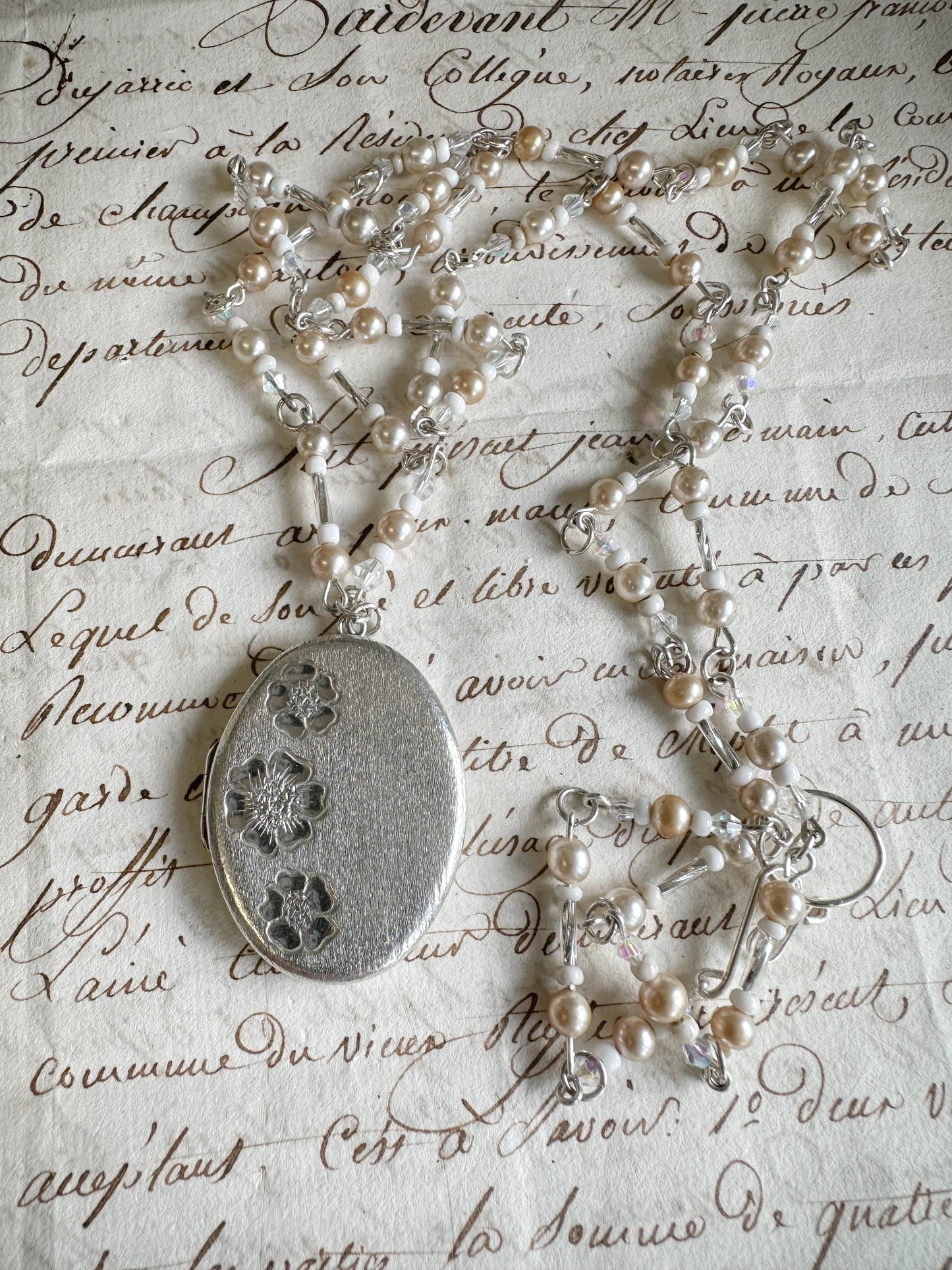 Found Object Vintage Silver Locket Necklace by Jealous Moon Jewellery