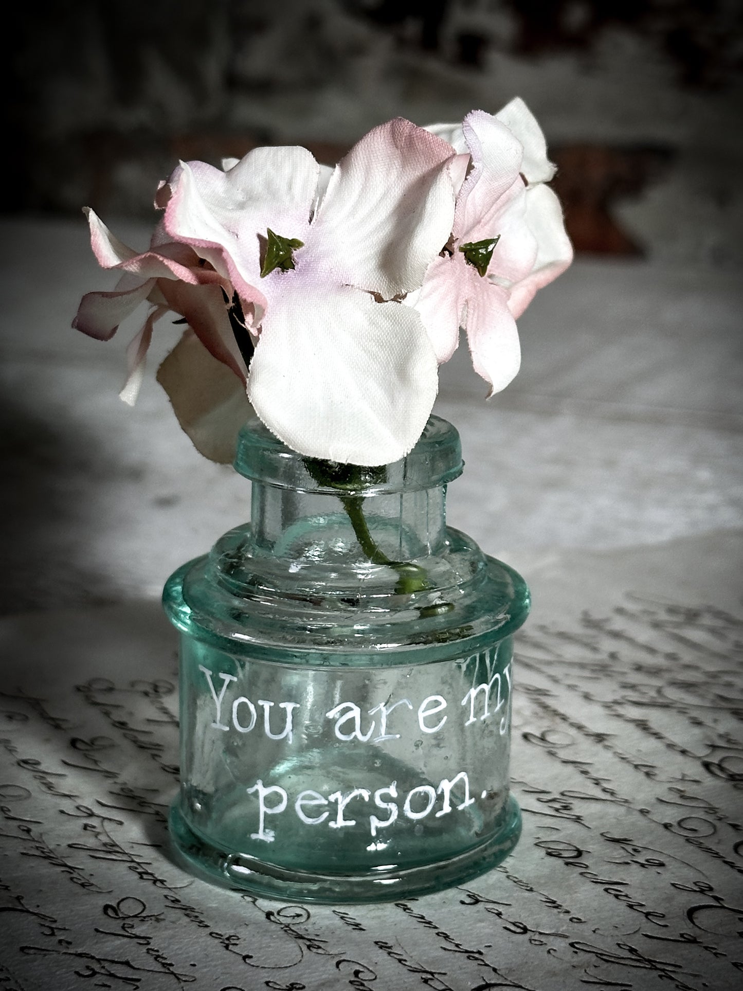 A Victorian Glass Ink Bottle Vase Gift for a Gardener