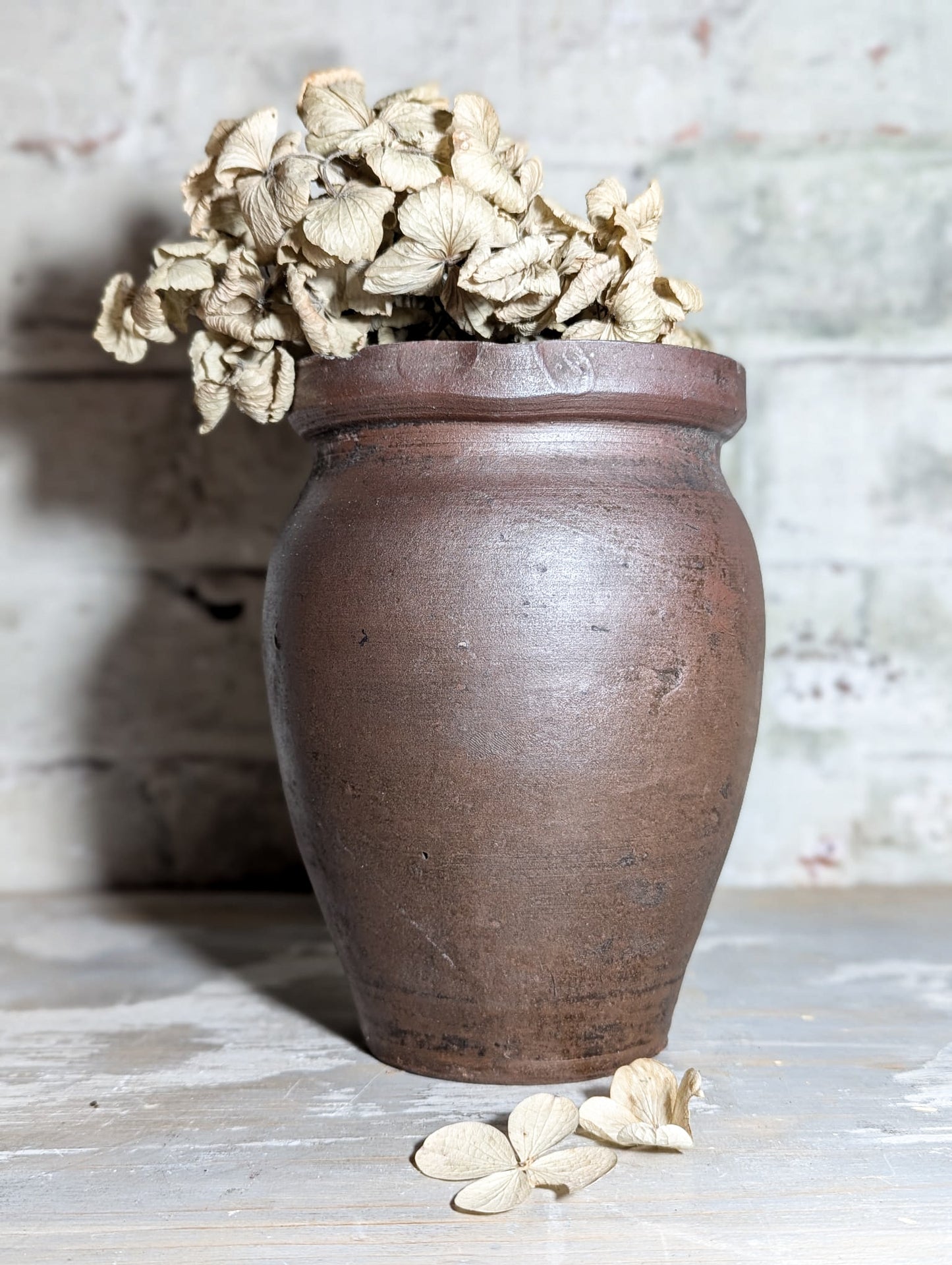 A lovely Primitive French Antique Black Pottery water jug