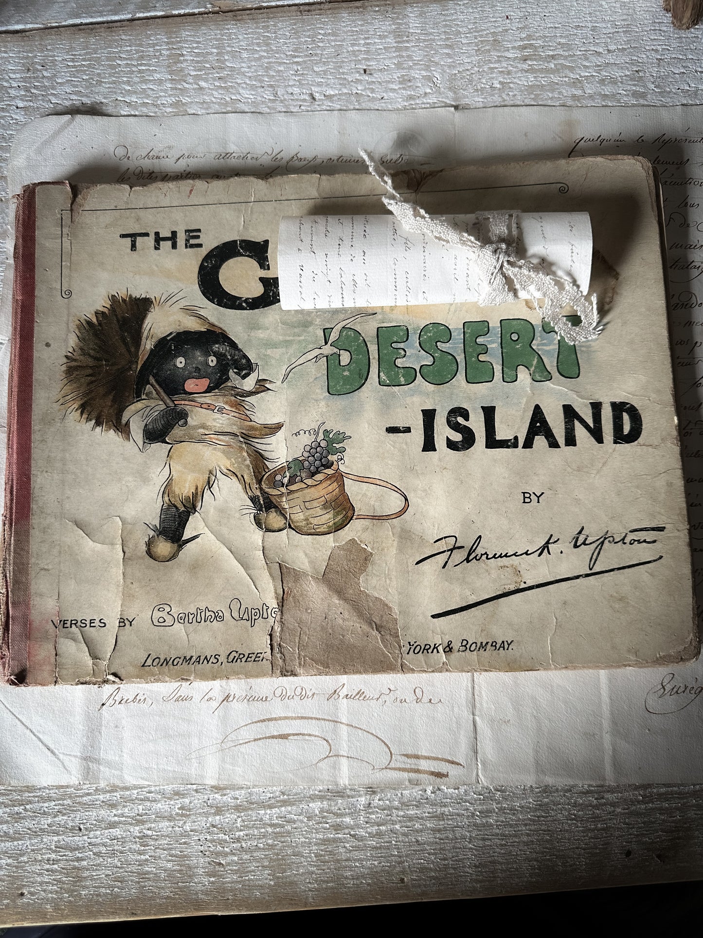 1906 FIRST EDITION "Gollie's Desert-Island" Florence Upton. Published by Longmans Green.