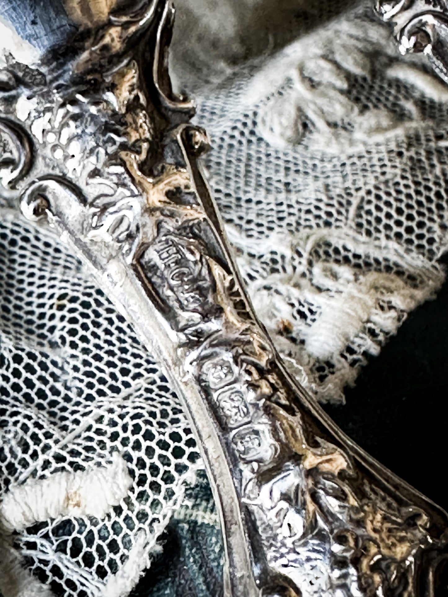 A Gorgeous pair of Hallmarked Silver and Bone Glove Stretchers