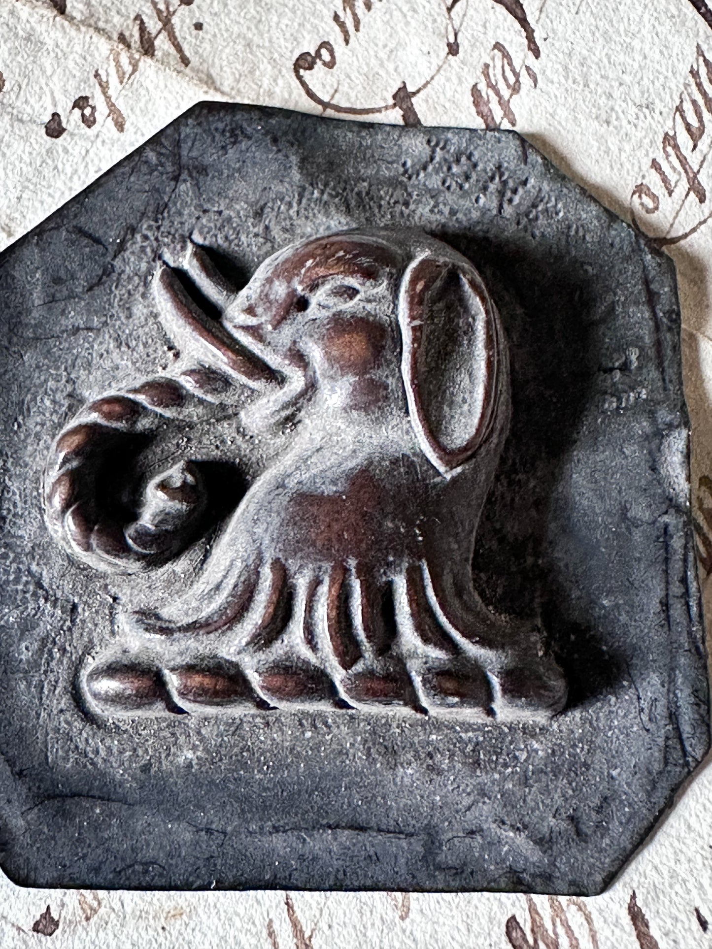 Antique Heraldic & Decorative Pressed Tin Die Pattern Collection – Elephant, Monkey & Crown Motifs c.1900