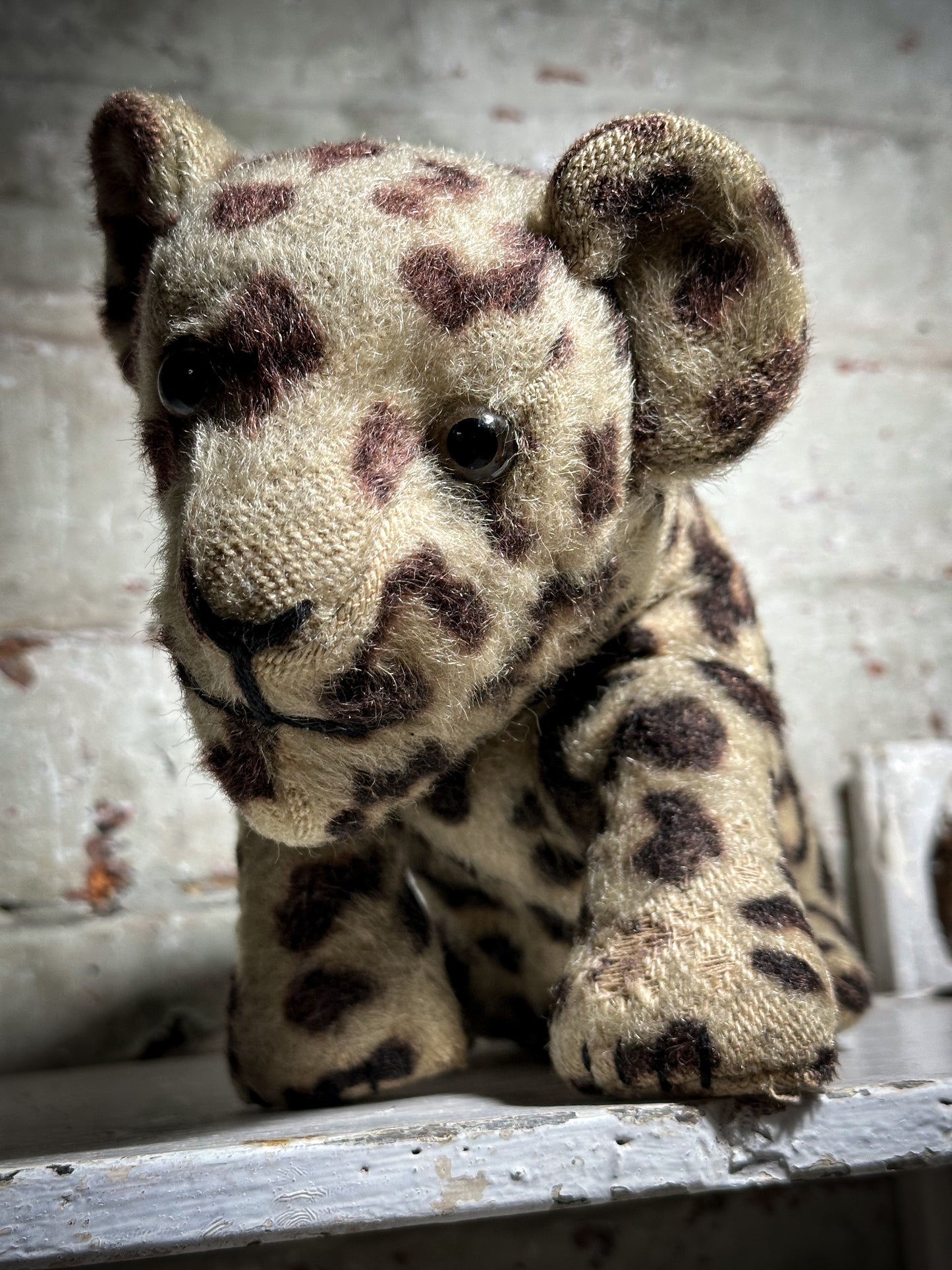 Antique Mohair Toy Leopard