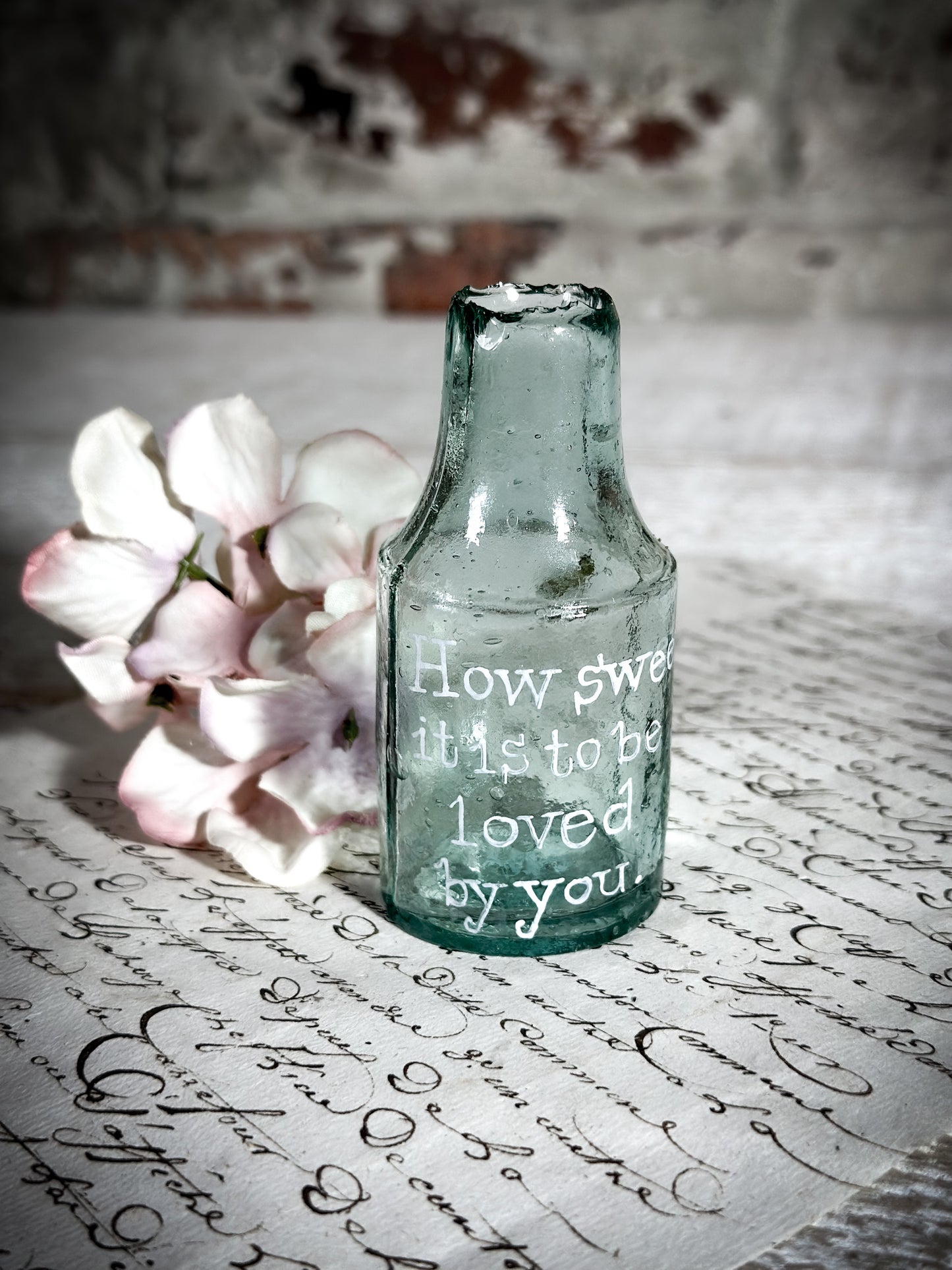 A Victorian Glass Ink Bottle Vase Gift for a Gardener