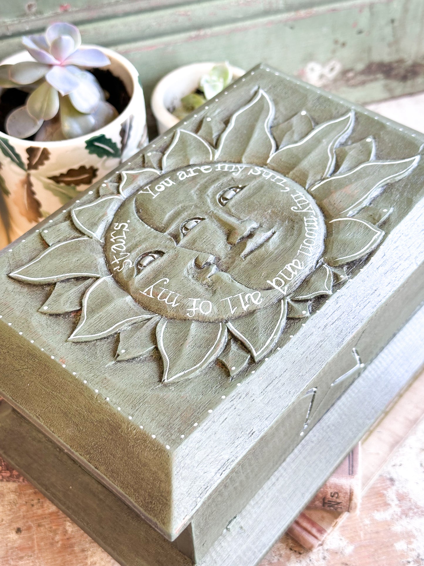 “You Are My Sun, My Moon and All My Stars” – Hand Painted Wooden Box