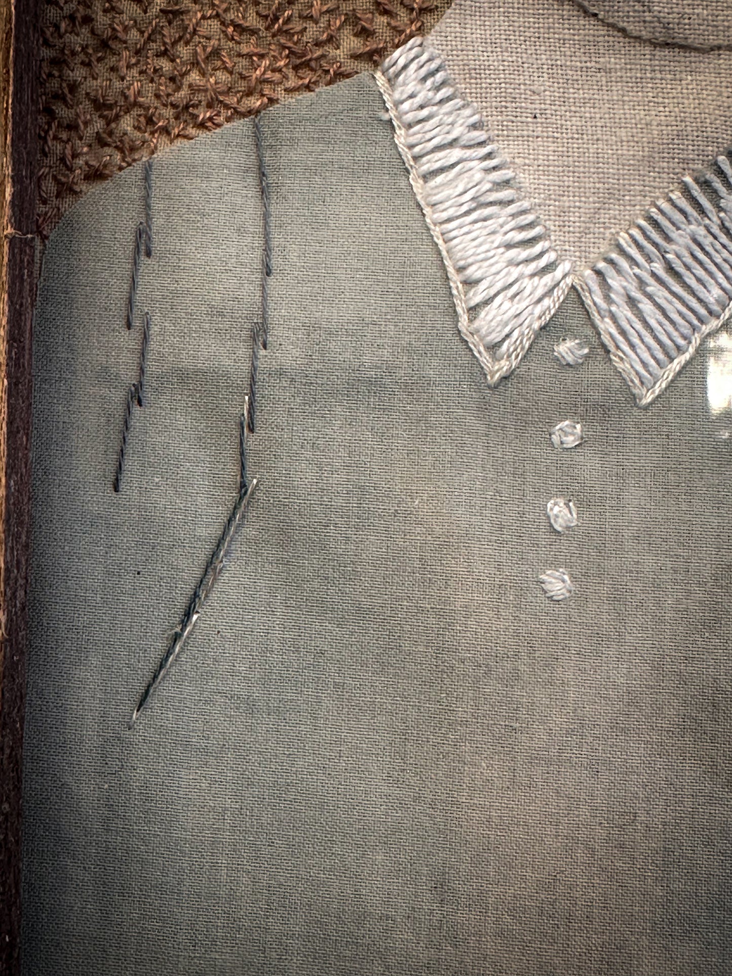 Contemporary Folk-Style Textile Portrait