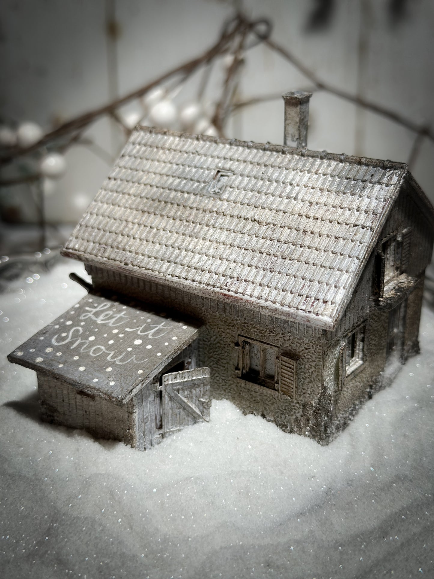 A reworked vintage model German Putz cottage