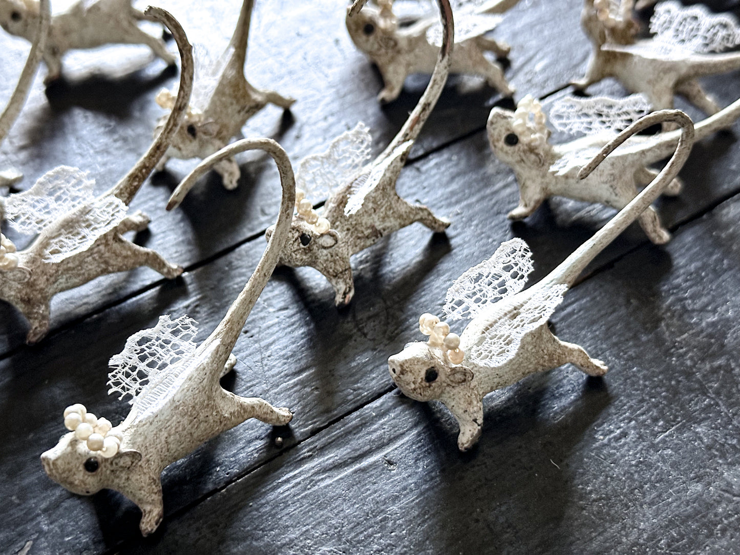 A Limited Edition Cold Painted Brass “Little Angel” Christmas Mouse