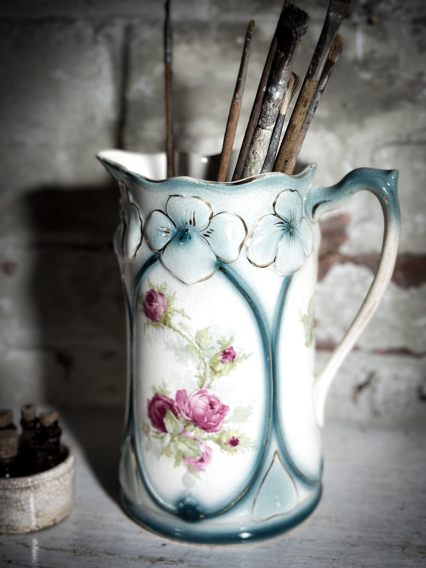 Victorian Rose Chintz Water Jug