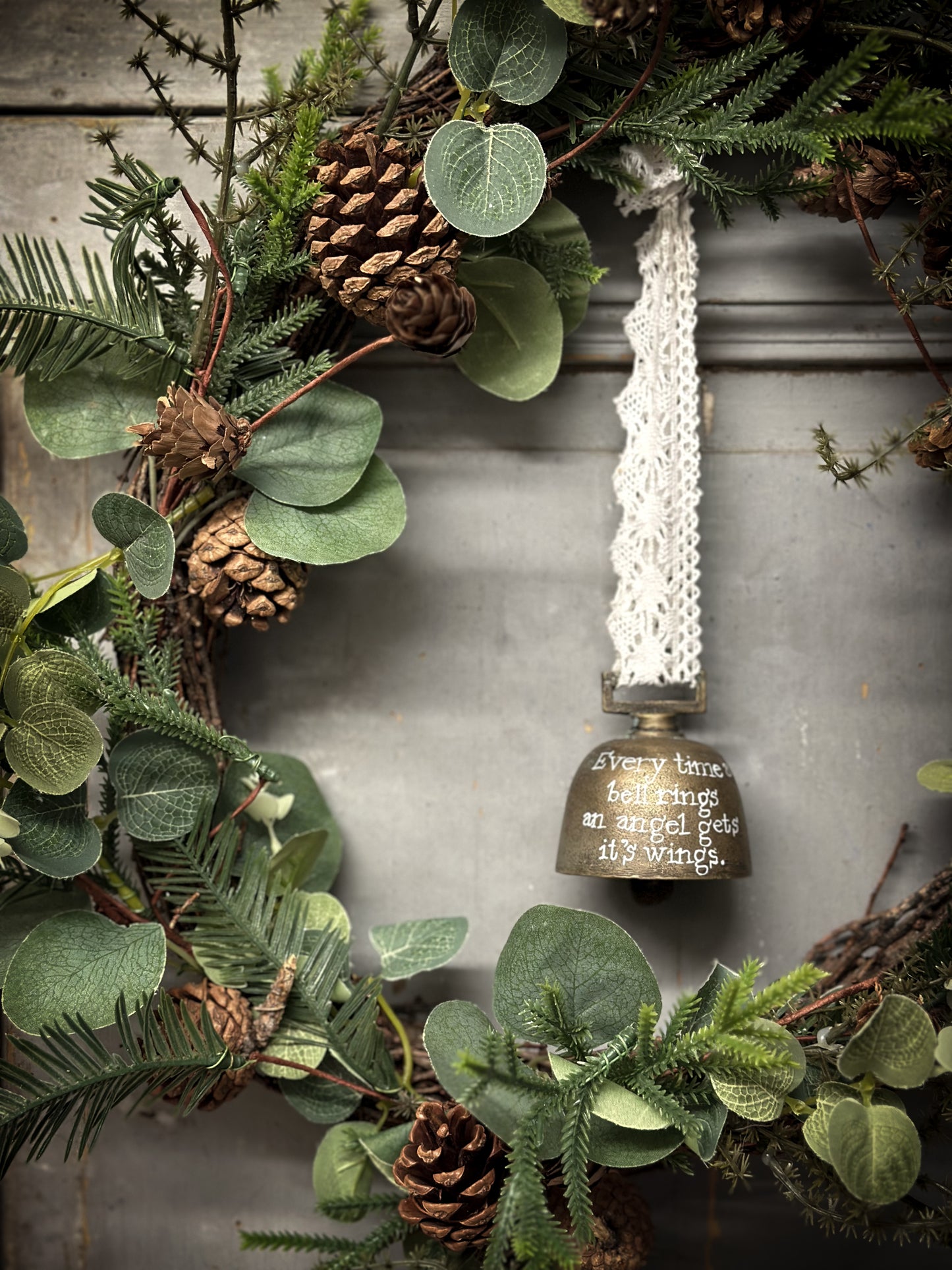 An Antique French Bell With Christmas Quote