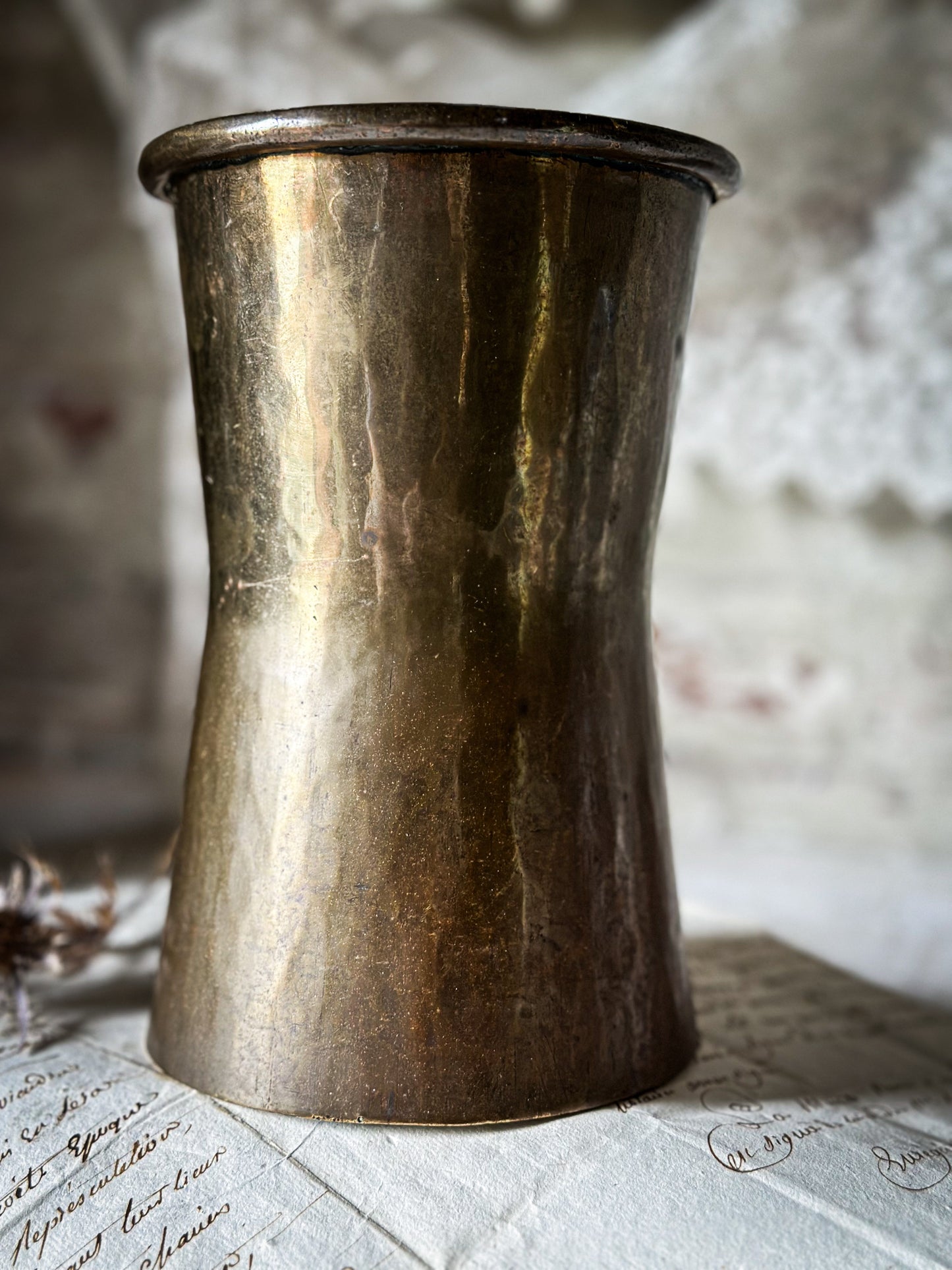 A beautiful Arts and Crafts Brass vase