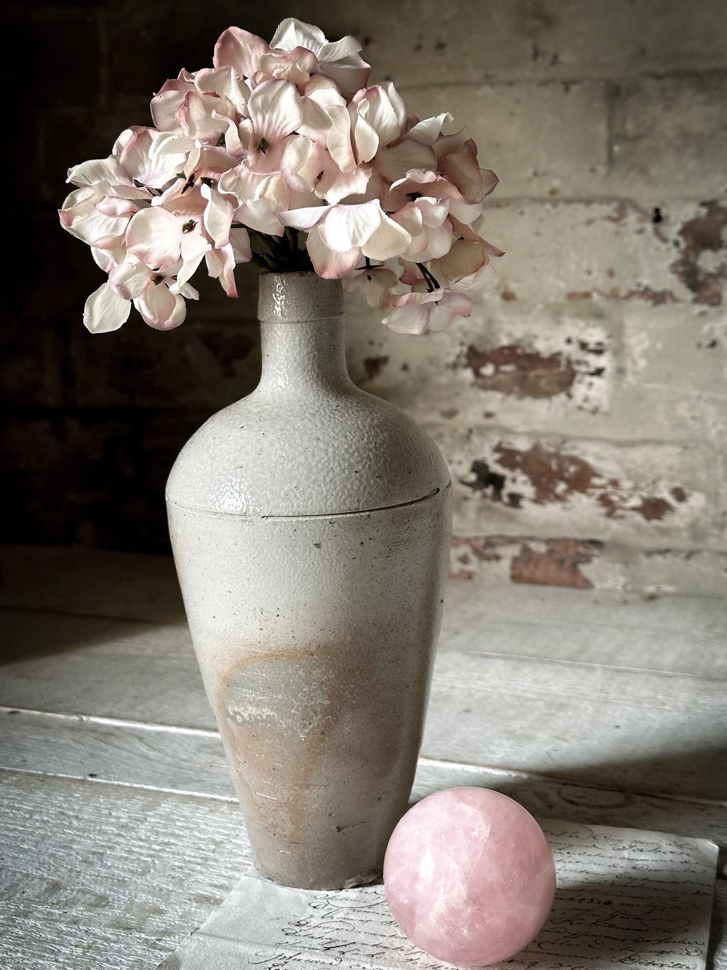 A vintage Rose Quartz Sphere