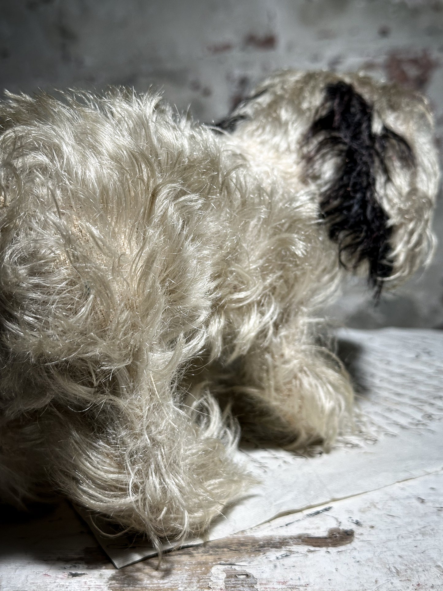 Antique Mohair Toy Terrier Dog