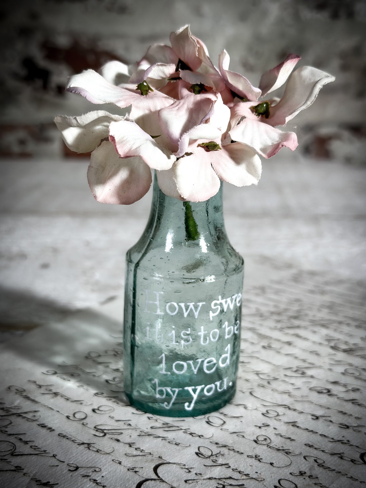 A Victorian Glass Ink Bottle Vase Gift for a Gardener