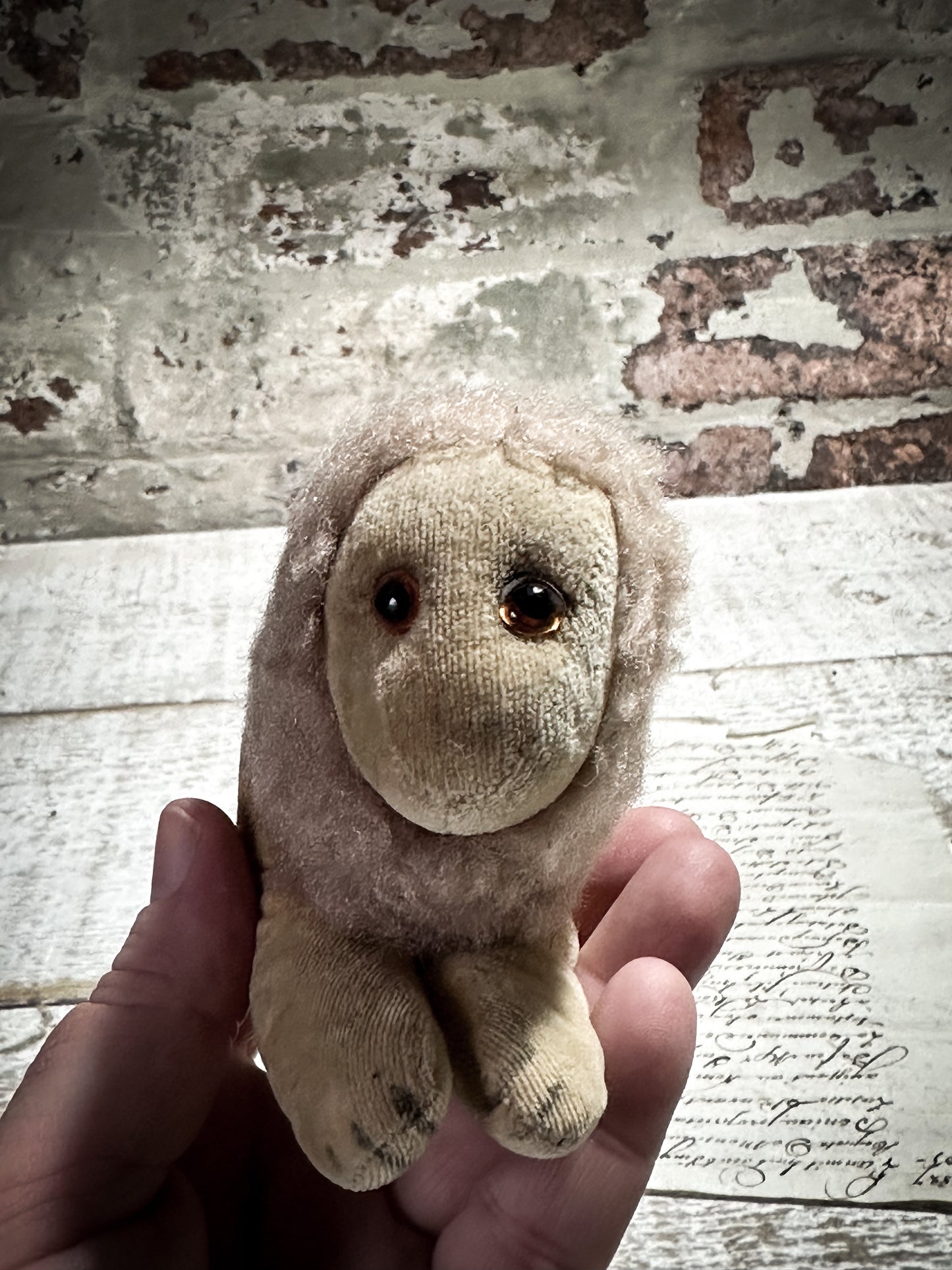 Antique Velveteen Lion Toy