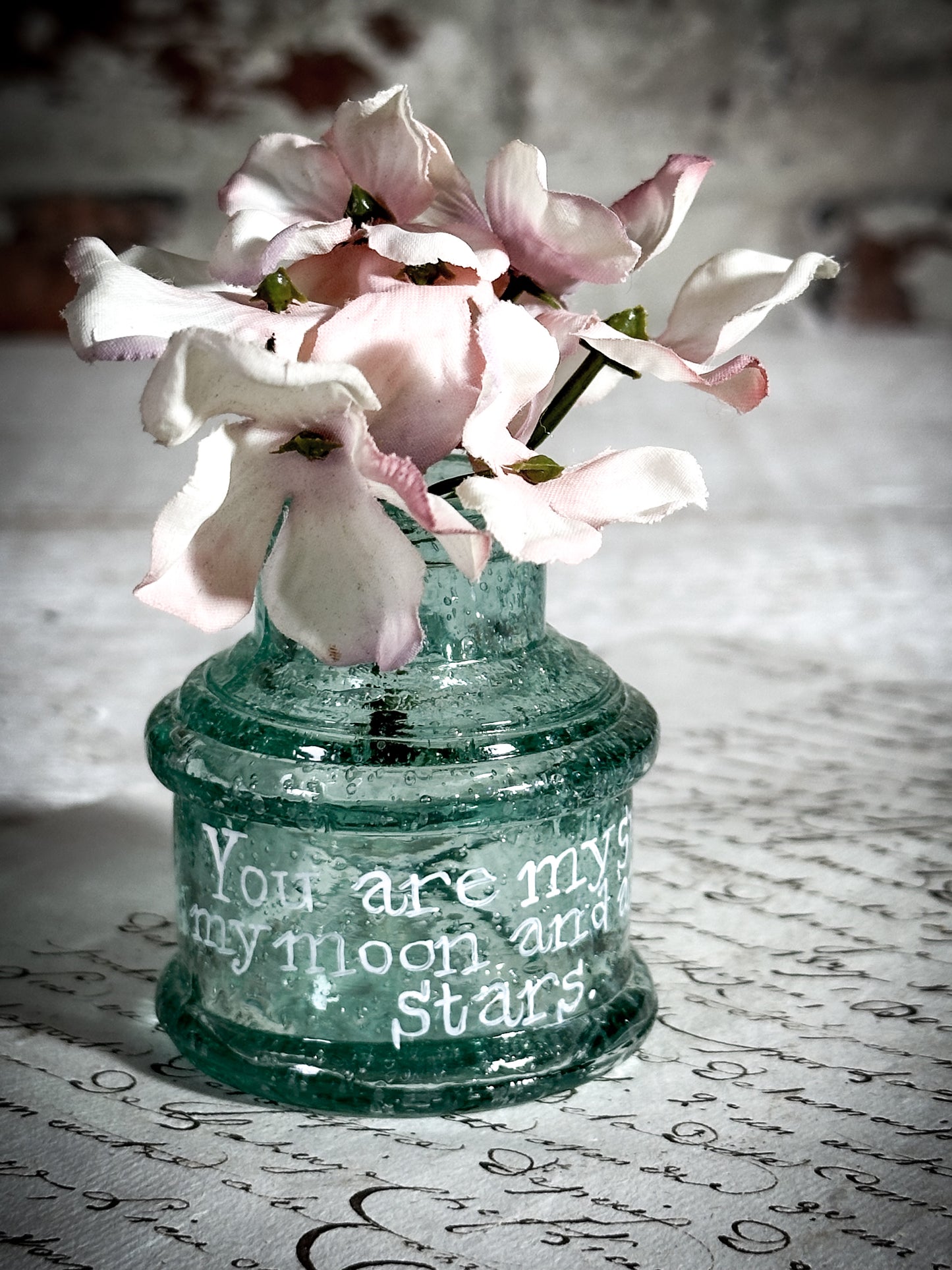 A Victorian Glass Ink Bottle Vase Gift for a Gardener