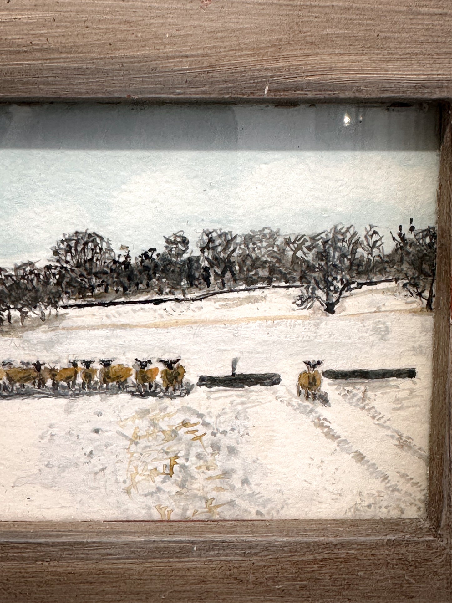 Victorian Watercolour – Pastoral Winter Scene