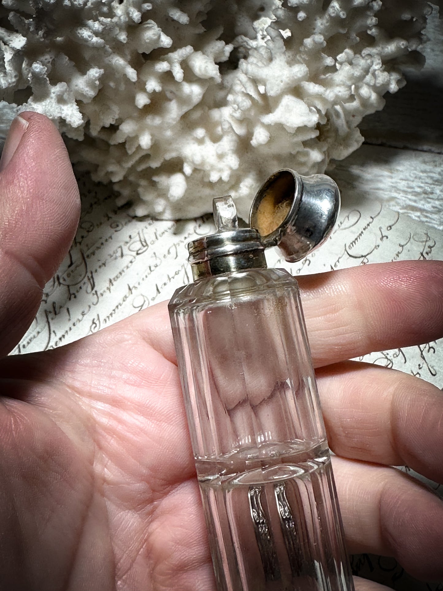 A Beautiful Antique Double Ended Glass Perfume or Scent Bottle