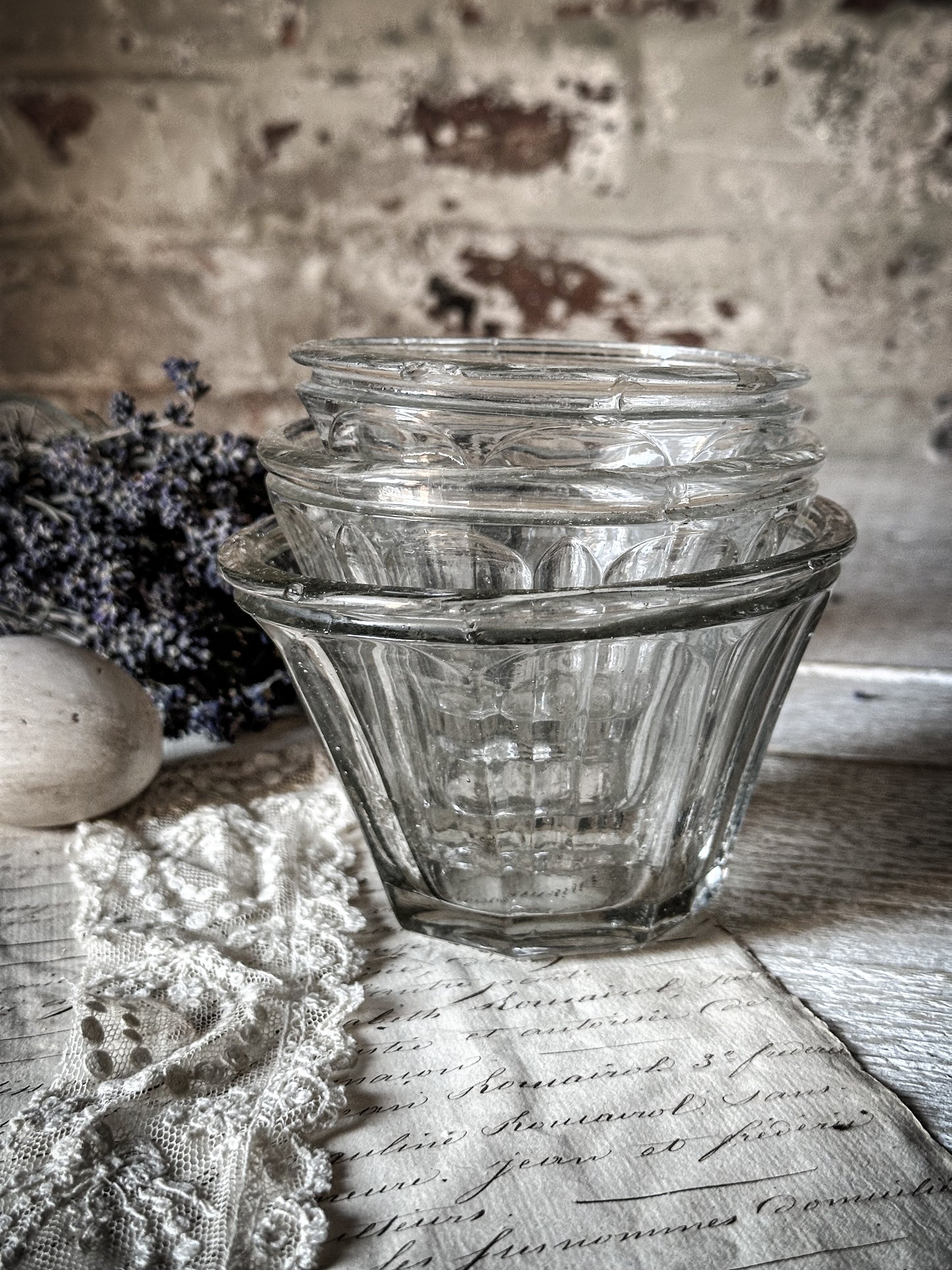 A beautiful French conical confiture jar #8