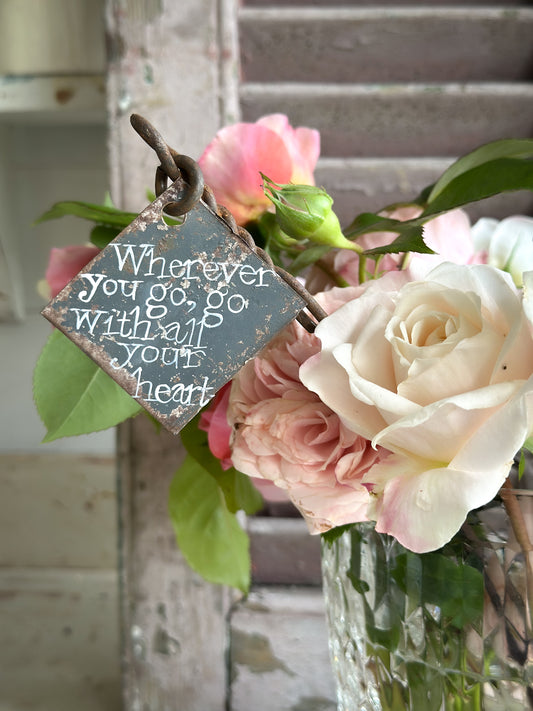 A Hand Painted French Plant Marker