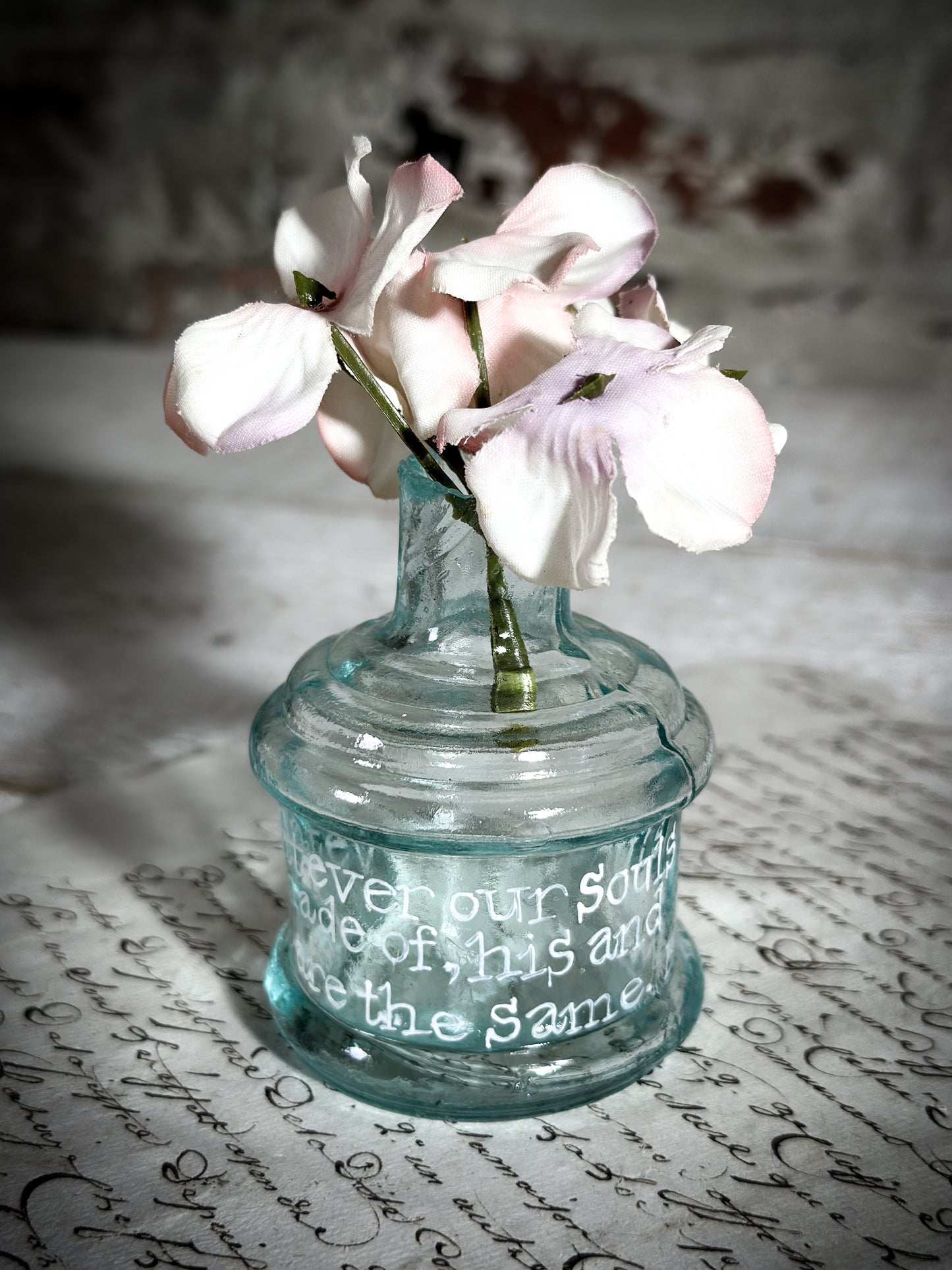 A Victorian Glass Ink Bottle Vase Gift for a Gardener