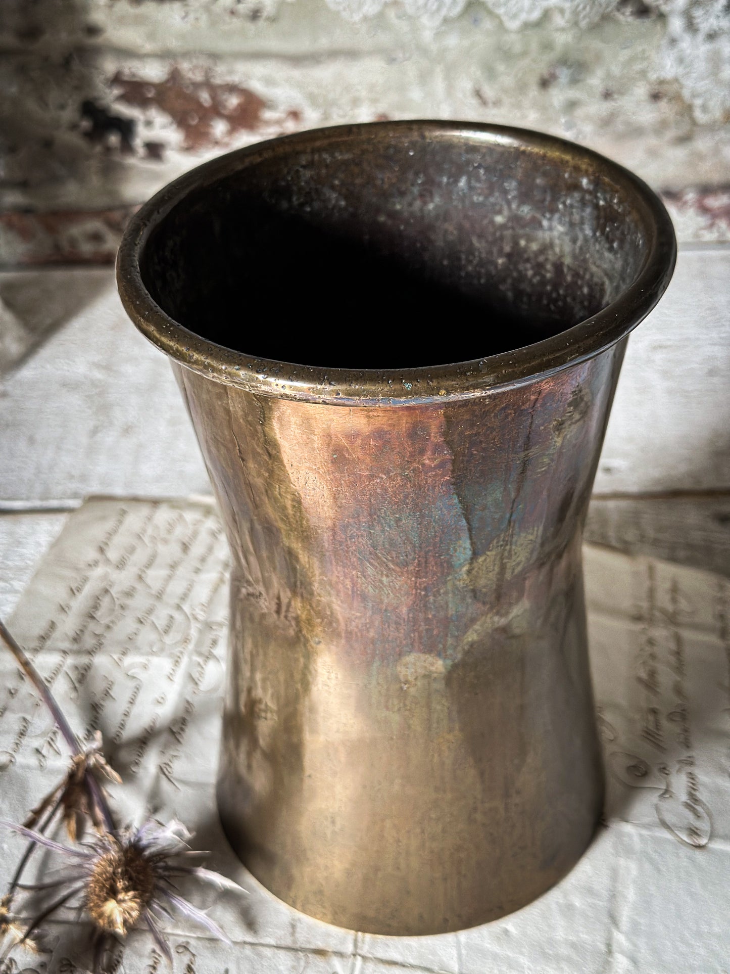 A beautiful Arts and Crafts Brass vase