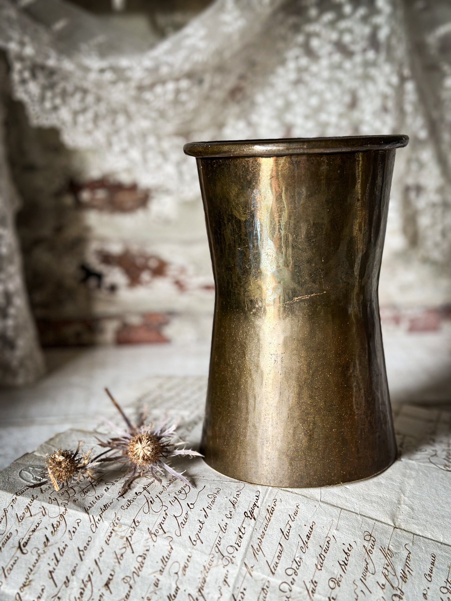 A beautiful Arts and Crafts Brass vase