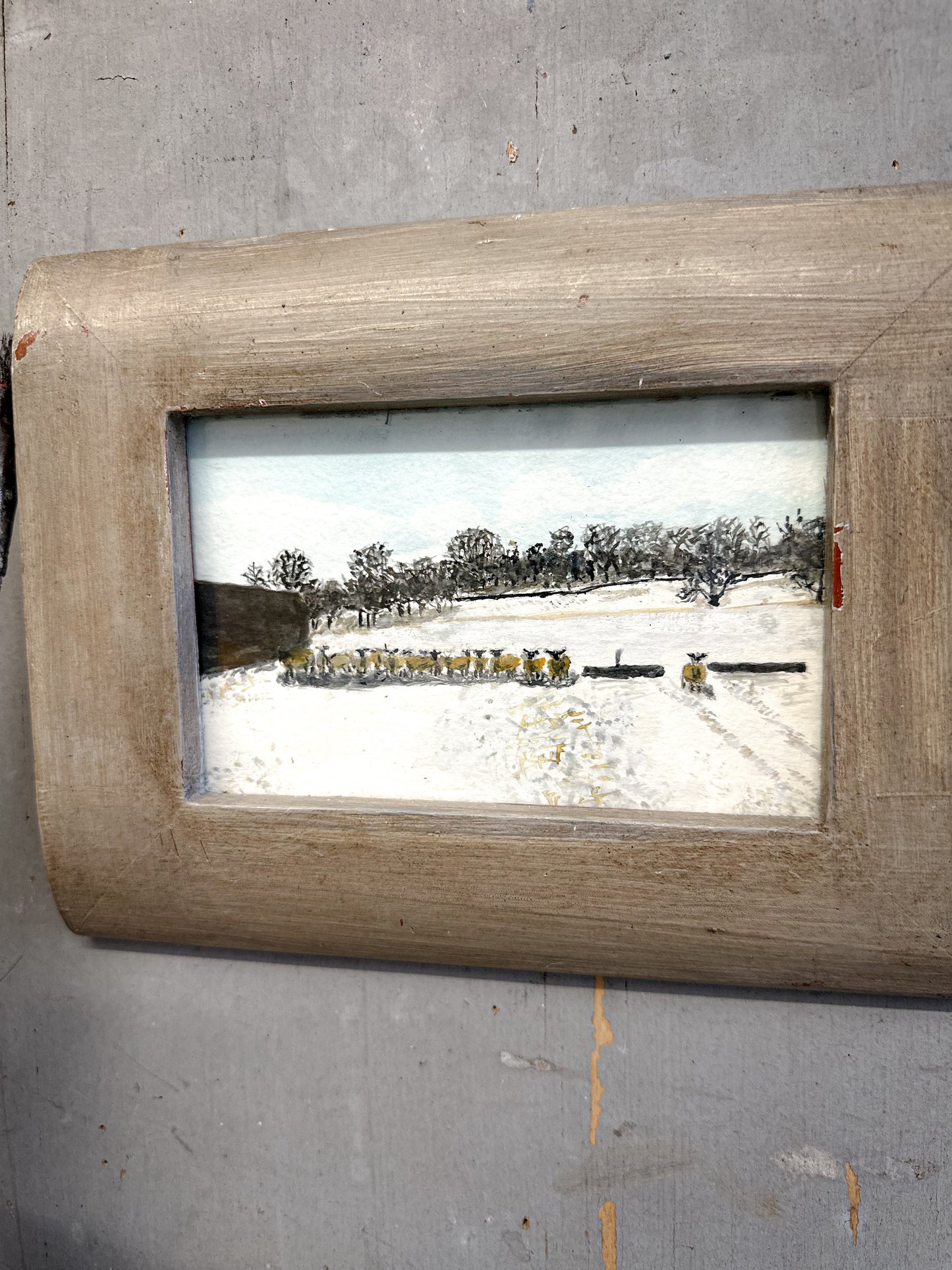 Victorian Watercolour – Pastoral Winter Scene