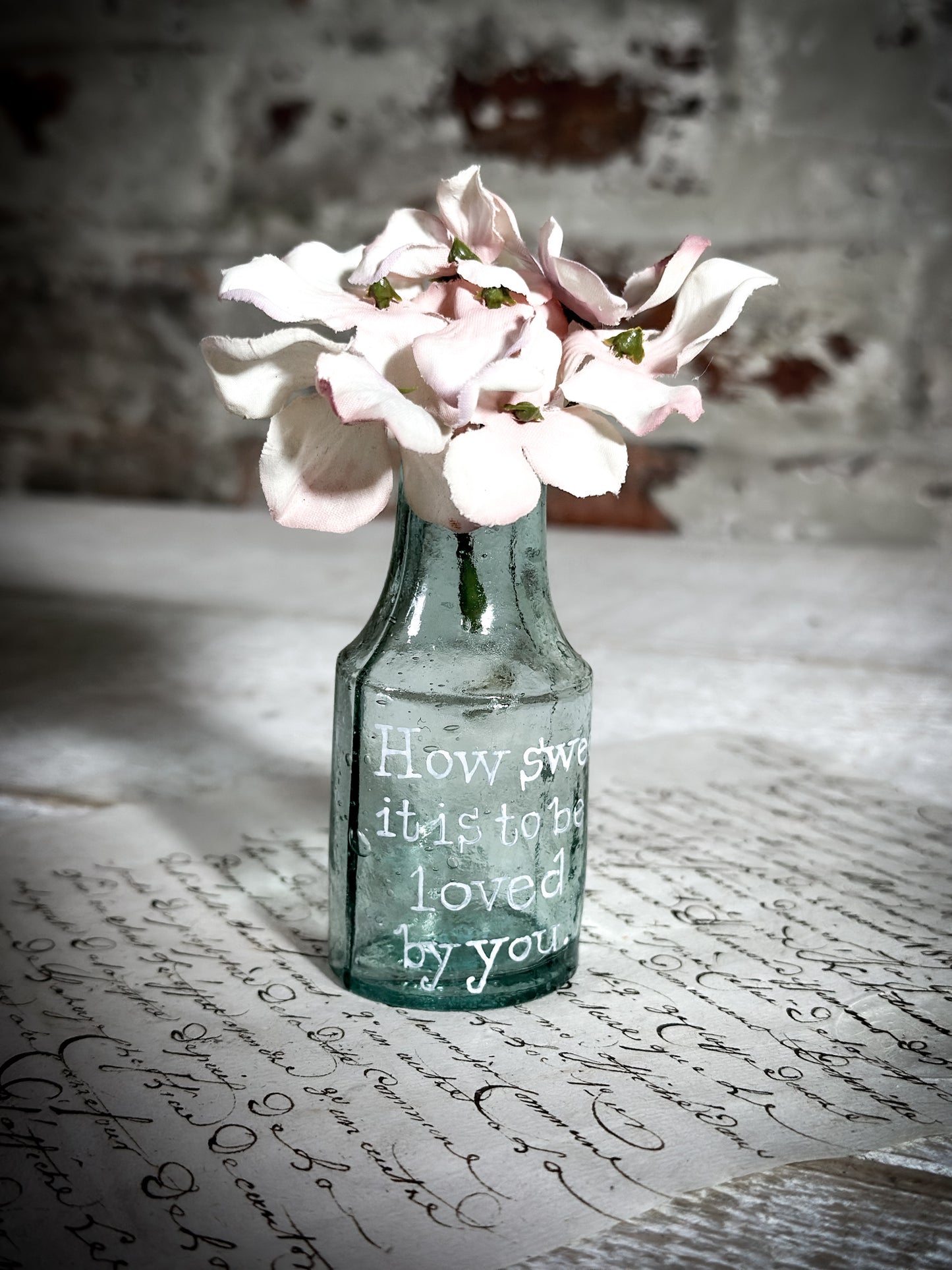 A Victorian Glass Ink Bottle Vase Gift for a Gardener