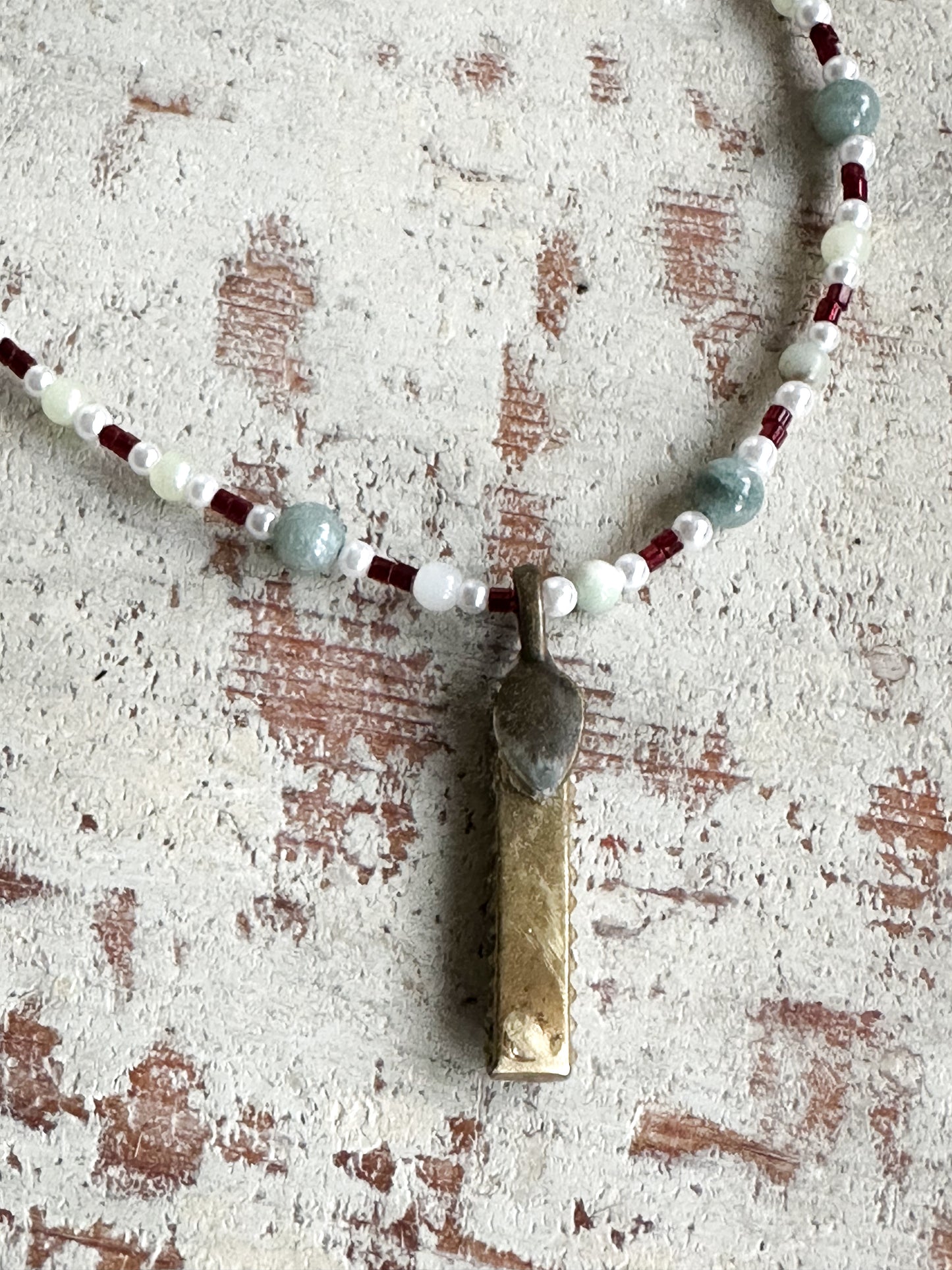 Found Object Antique Micro Mosaic Necklace by Jealous Moon Jewellery