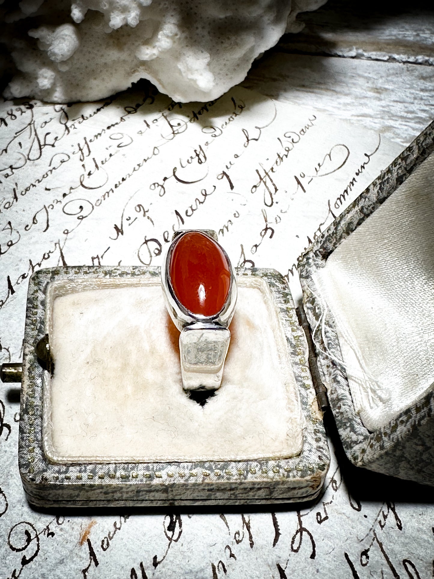 Antique Silver Carnelian Ring