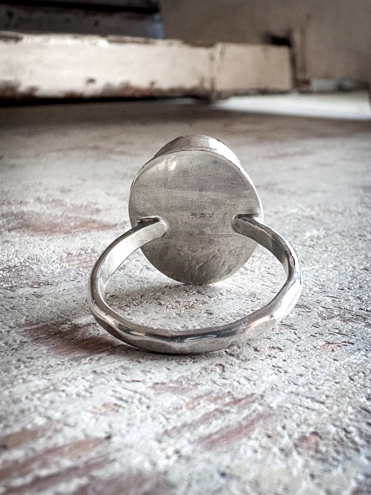 Moonlit Tourmaline Ring – Natural Tourmalinated Quartz in Sterling Silver