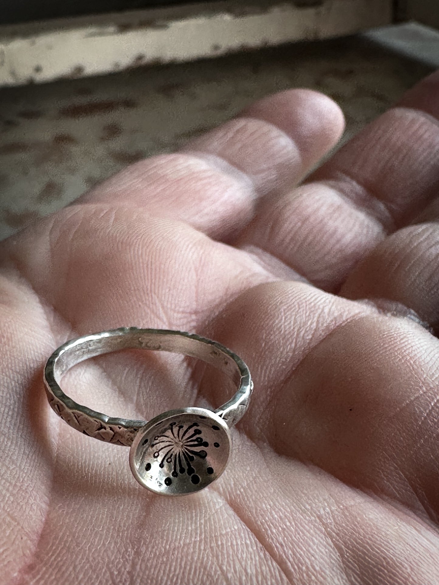 Moonflower Festival Ring Handmade Sterling Silver Wildflower Ring