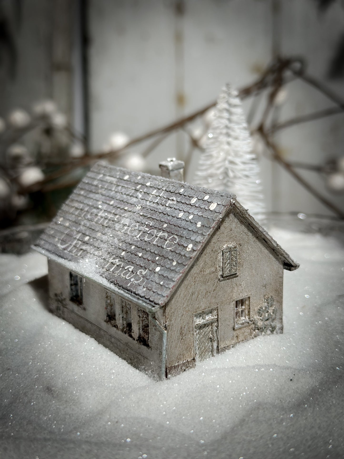 A reworked vintage model German Putz cottage