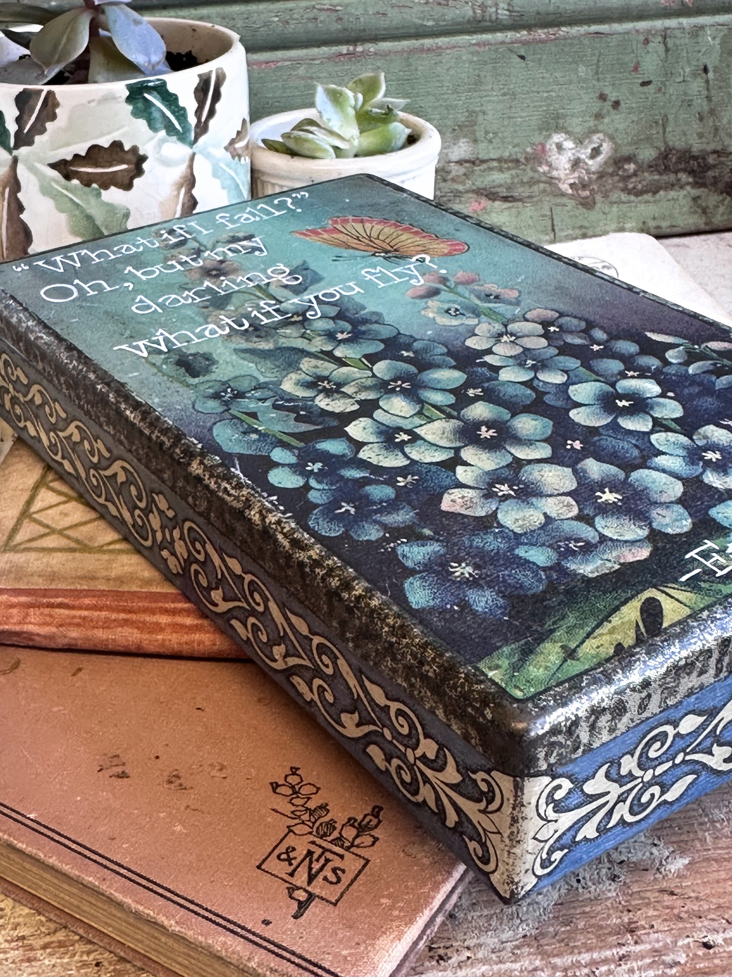 “What If You Fly?” – Antique Biscuit Tin