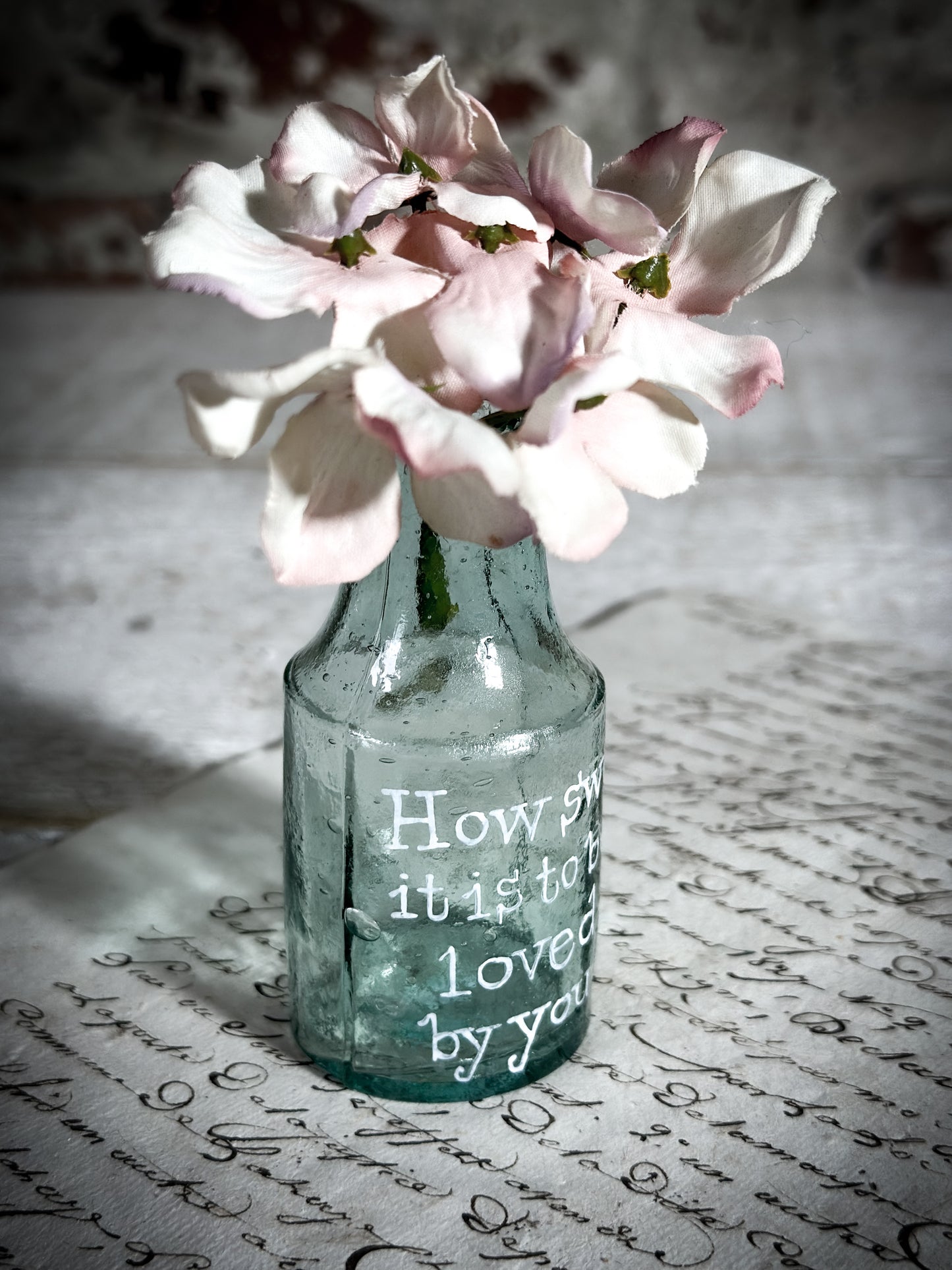 A Victorian Glass Ink Bottle Vase Gift for a Gardener