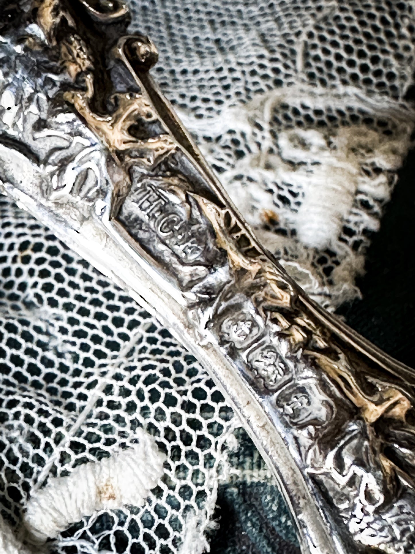 A Gorgeous pair of Hallmarked Silver and Bone Glove Stretchers