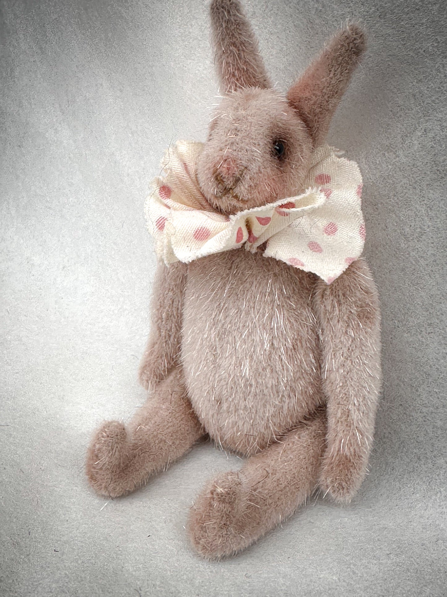 Handmade One of a Kind Mohair Art Teddy Bunny by Goody Two Shoes