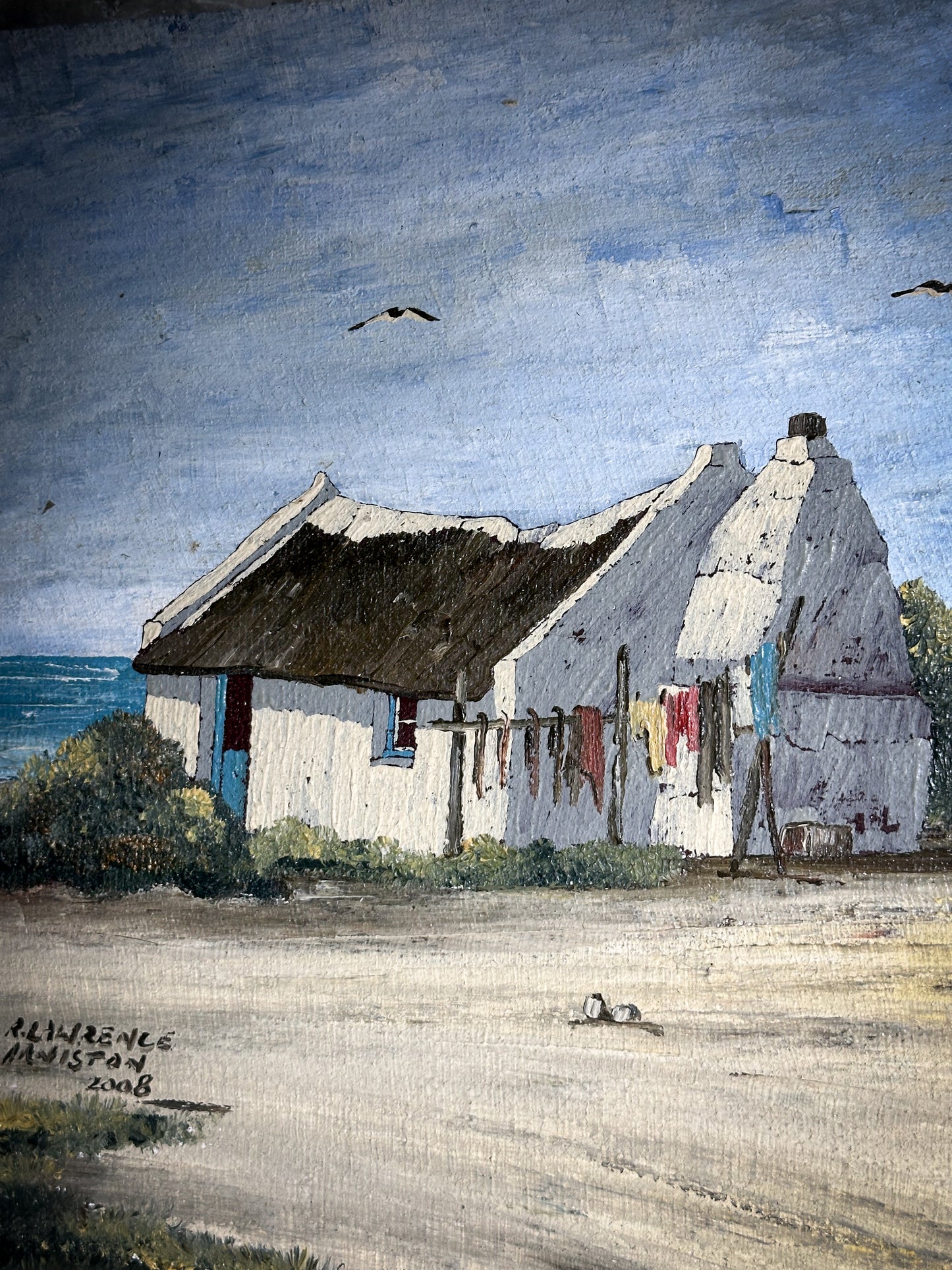 An Original Oil on Board Landscape Painting of Arniston, South Africa